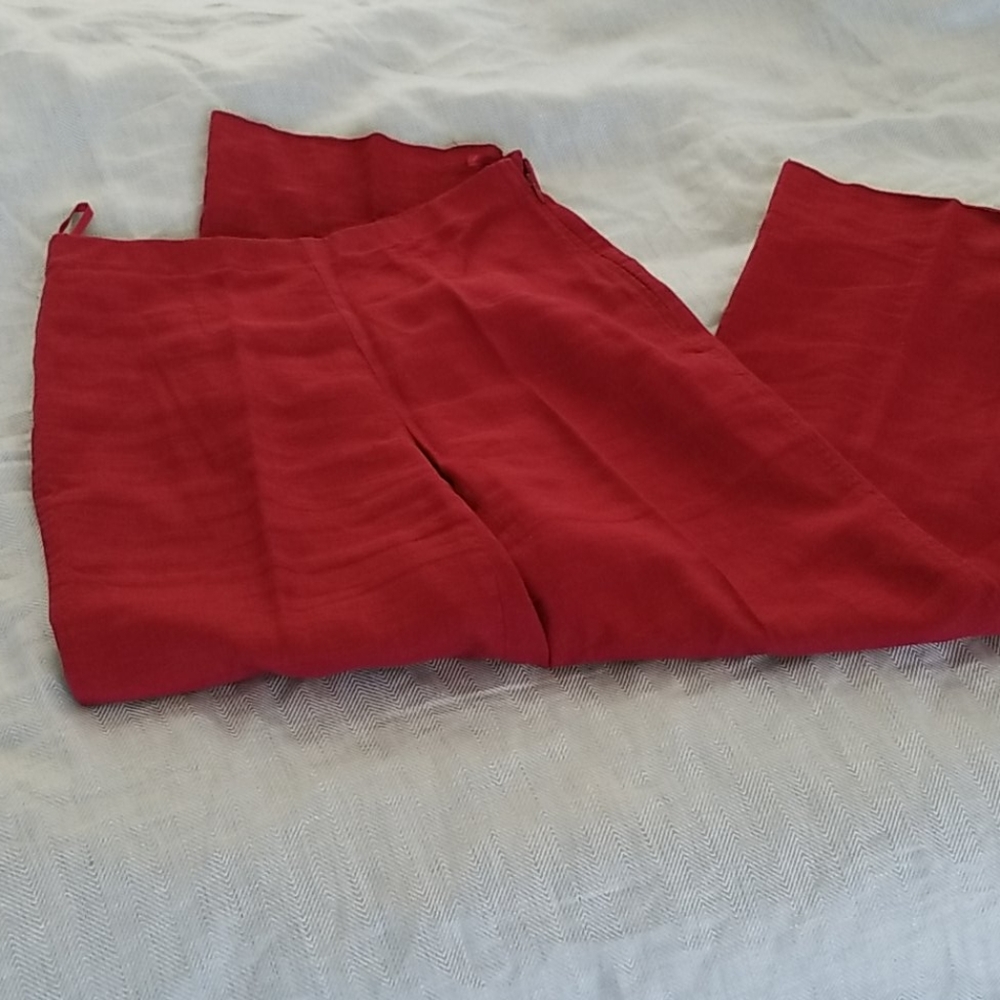 Banana Republic red linen pants